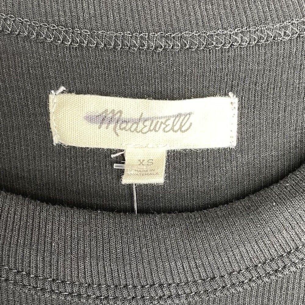 NWT! Madewell Black Ribbed Crop Tank Size XS - Picture 12 of 15